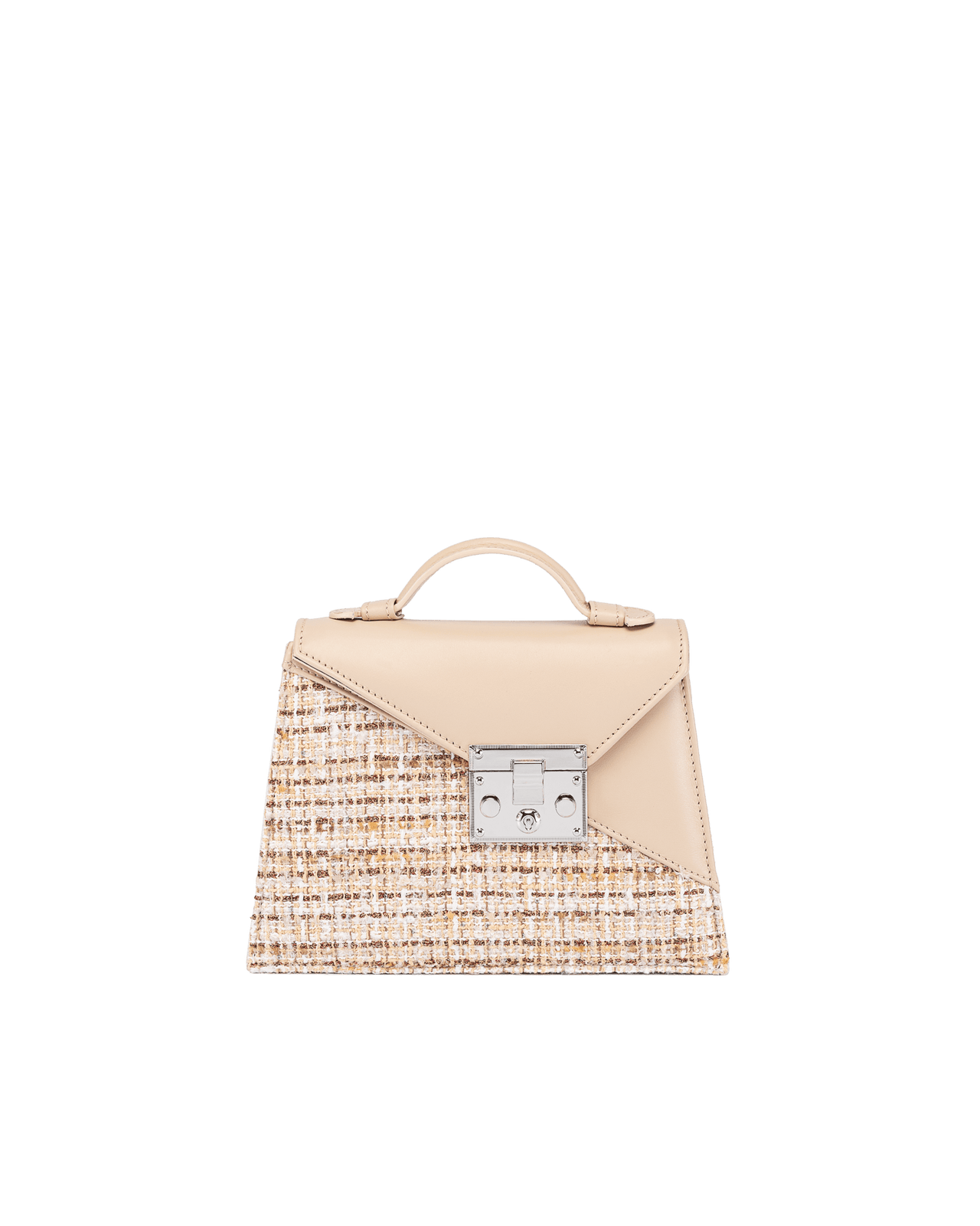 ALEXA 1960 Taupe handbag beige front view