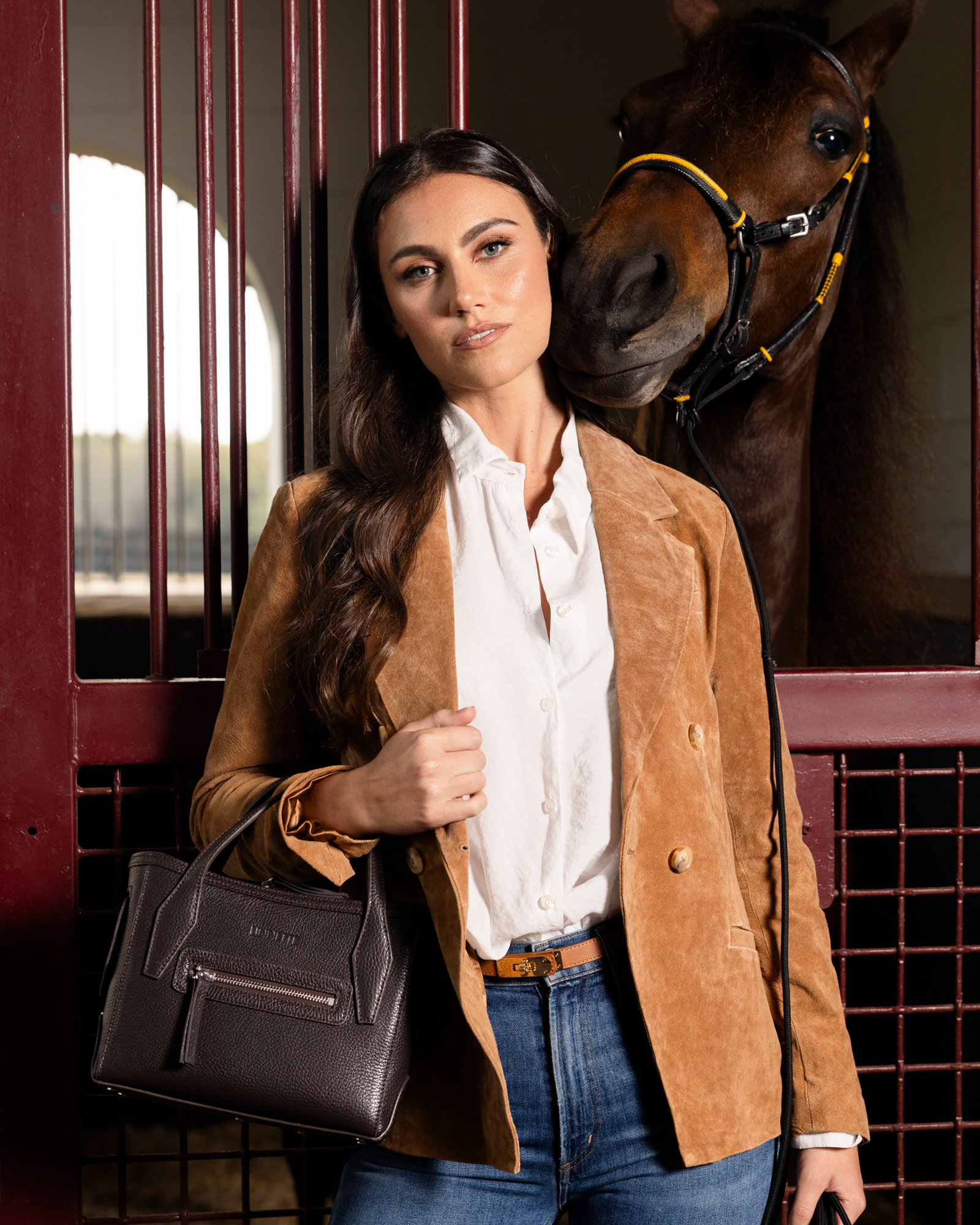 AC Dark Brown Handbag by LINNETTE