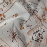 HERMOSO VIAJE Silk Scarf Coral