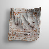 HERMOSO VIAJE Silk Scarf Coral