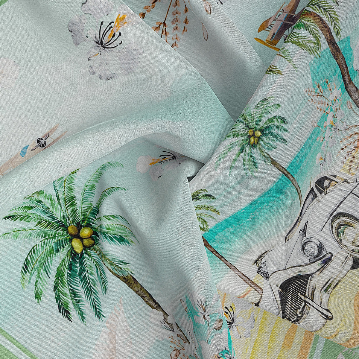 HERMOSO VIAJE Silk Scarf Mint