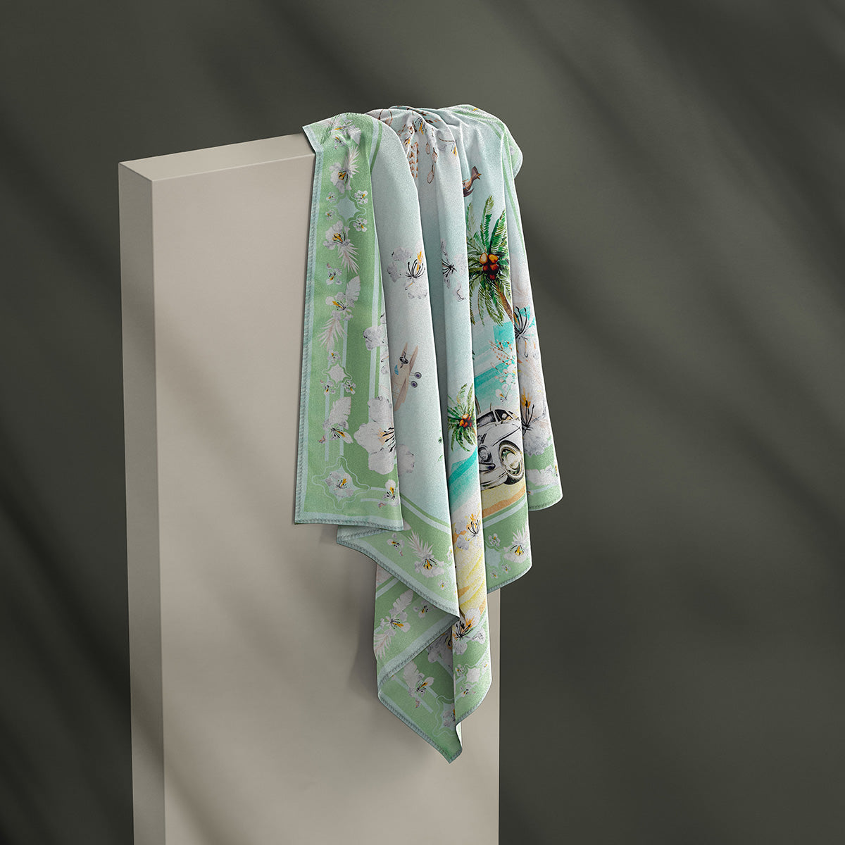 HERMOSO VIAJE Silk Scarf Mint