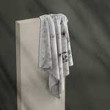 HERMOSO VIAJE Silk Scarf Silver
