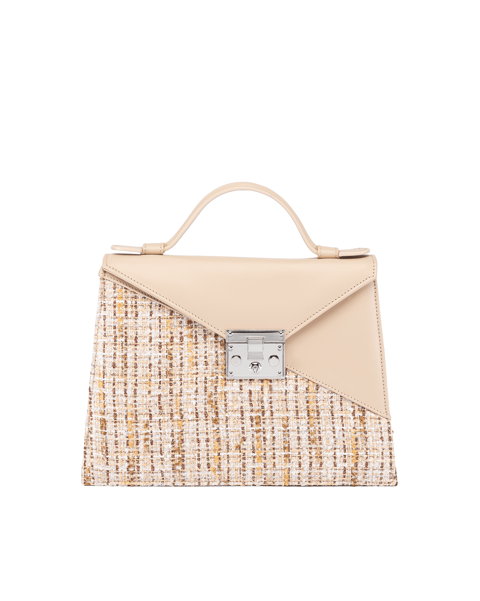 LOURDES 1960 Taupe handbag beige front view