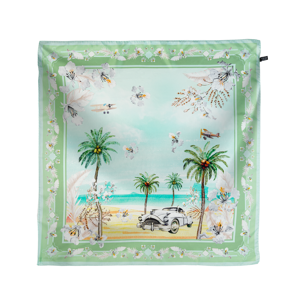 HERMOSO VIAJE Silk Scarf Mint