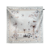 HERMOSO VIAJE Silk Scarf Silver