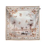 HERMOSO VIAJE Silk Scarf Coral