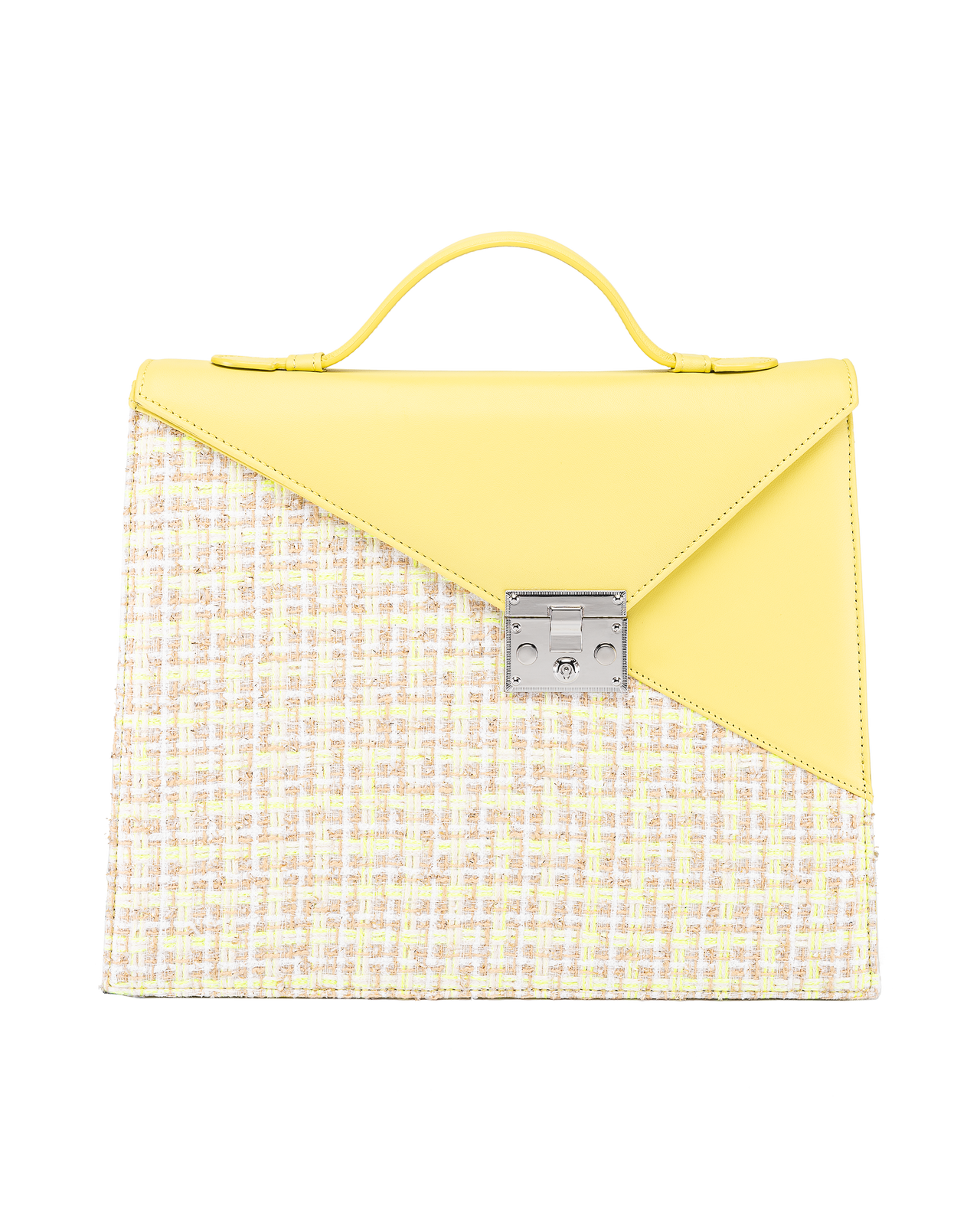 SILVIA 1960 Canary yellow handbag front view