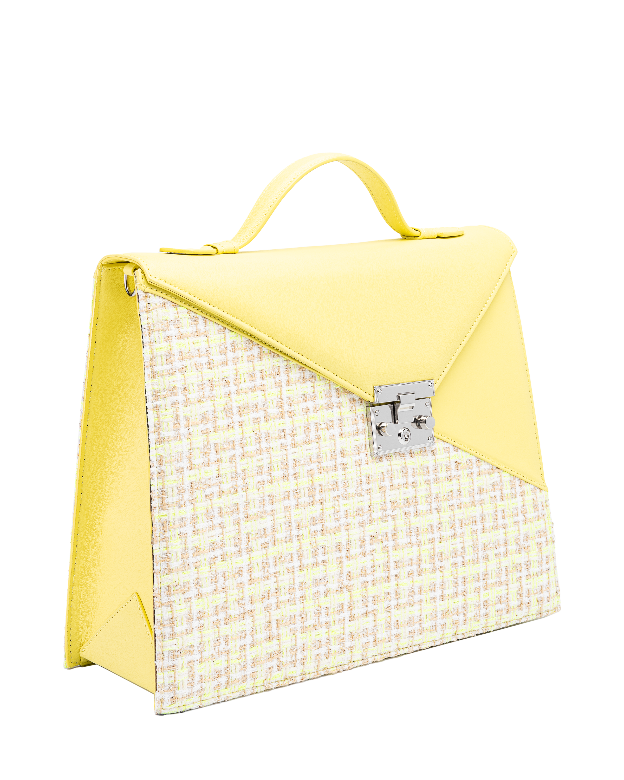 SILVIA 1960 Canary yellow handbag side view