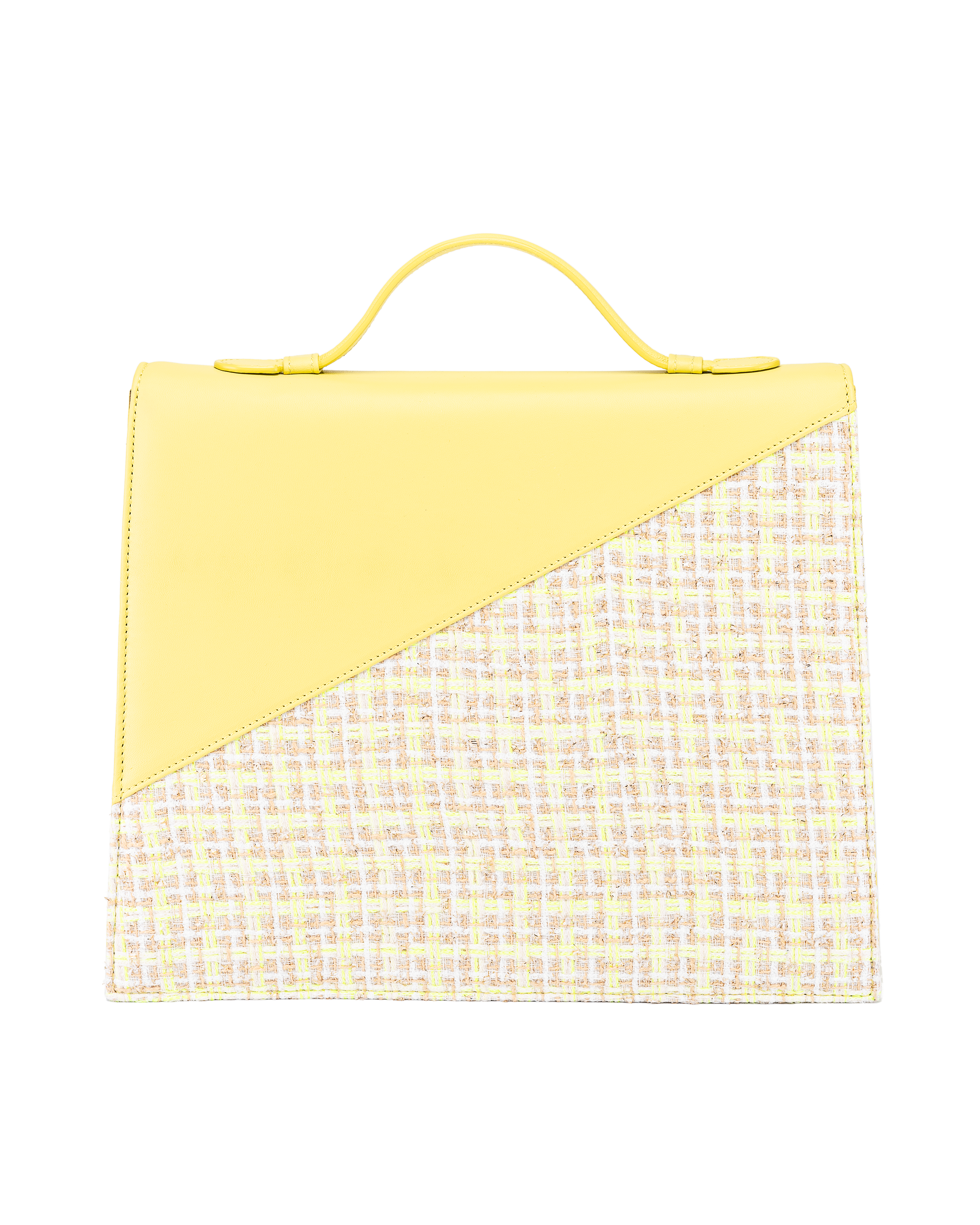 SILVIA 1960 Canary yellow handbag back view