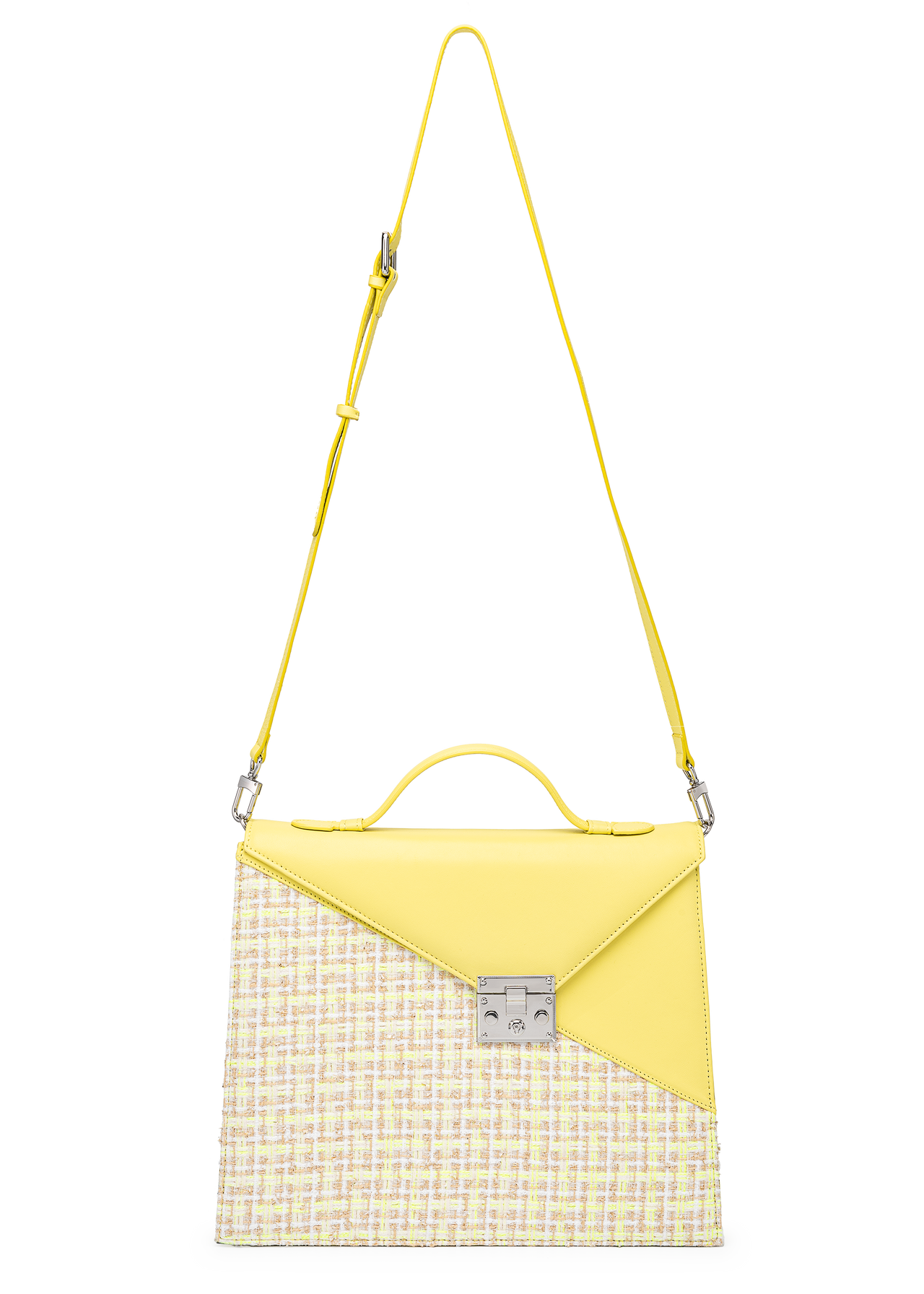 SILVIA 1960 Canary yellow handbag with strap