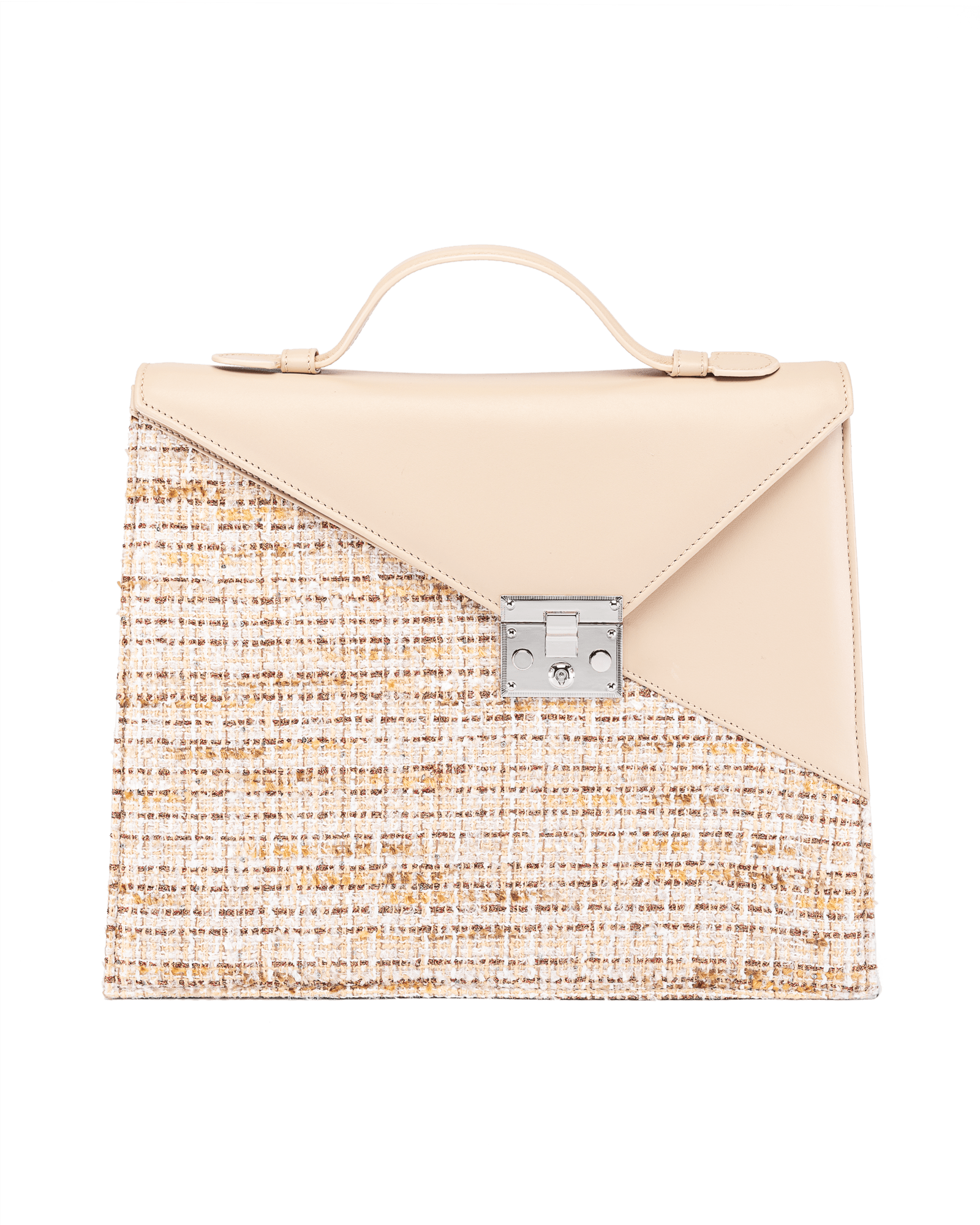 SILVIA 1960 Taupe handbag beige front view