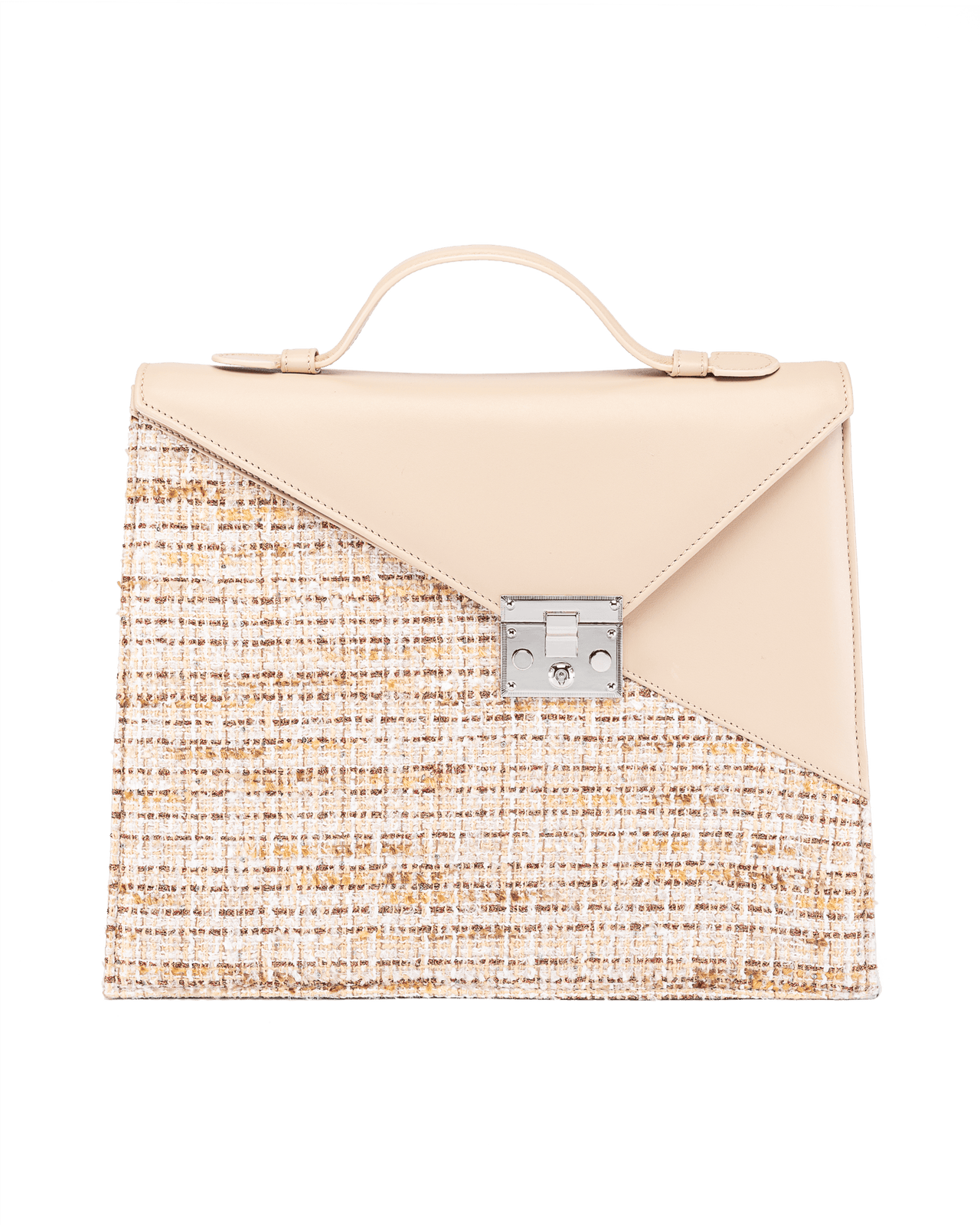 SILVIA 1960 Taupe handbag beige front view