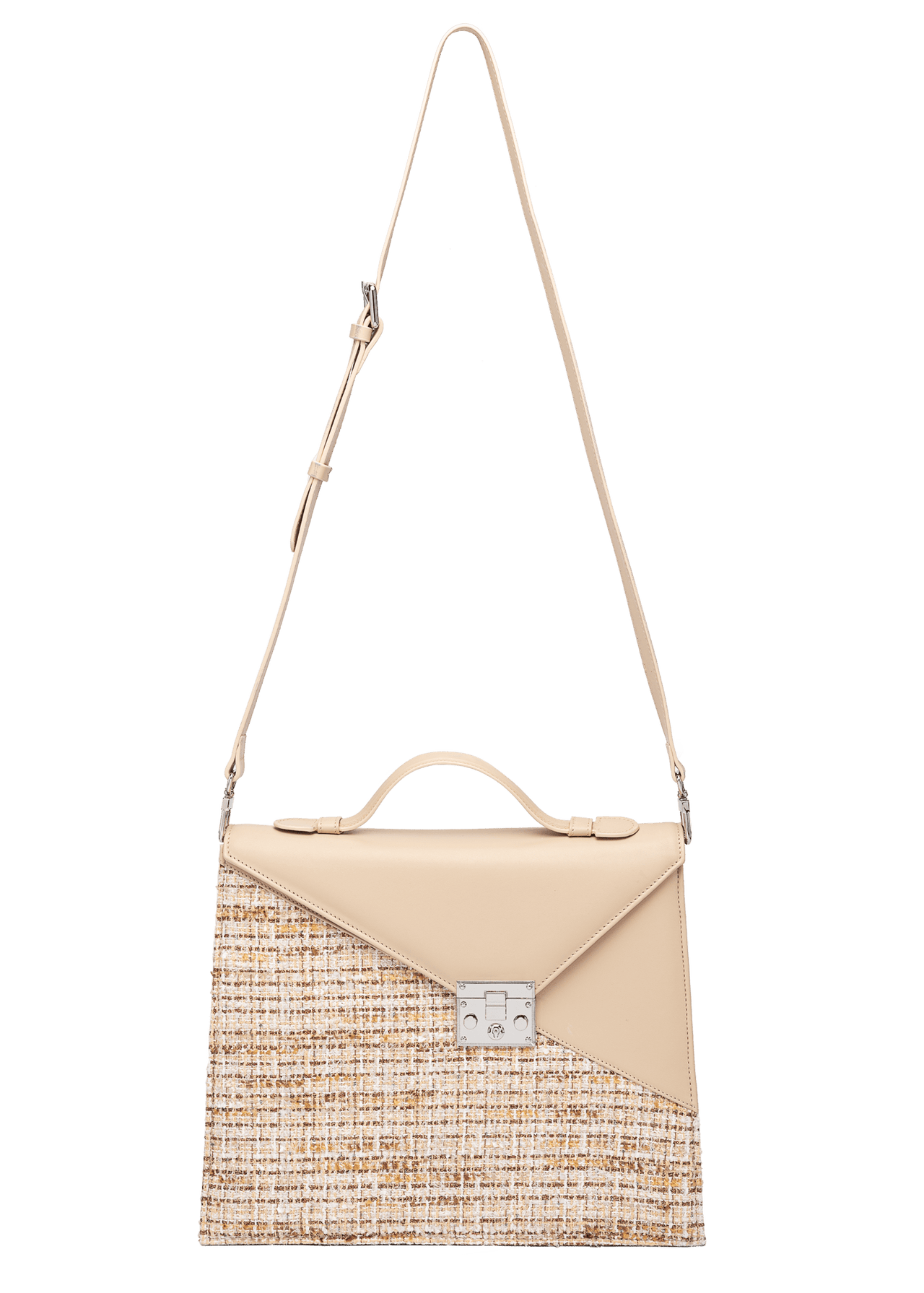 SILVIA 1960 Taupe handbag with strap