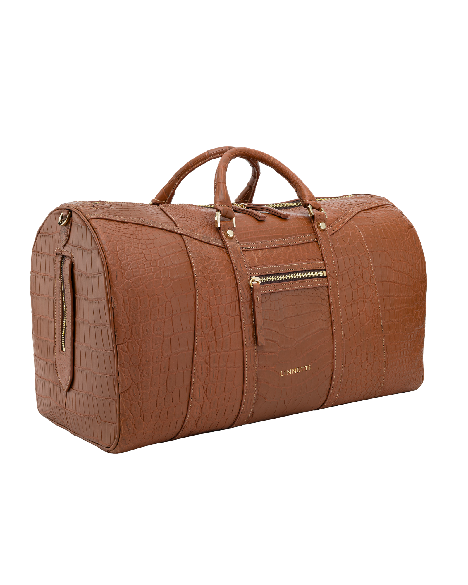 Emily Duffle Crocodile Brown