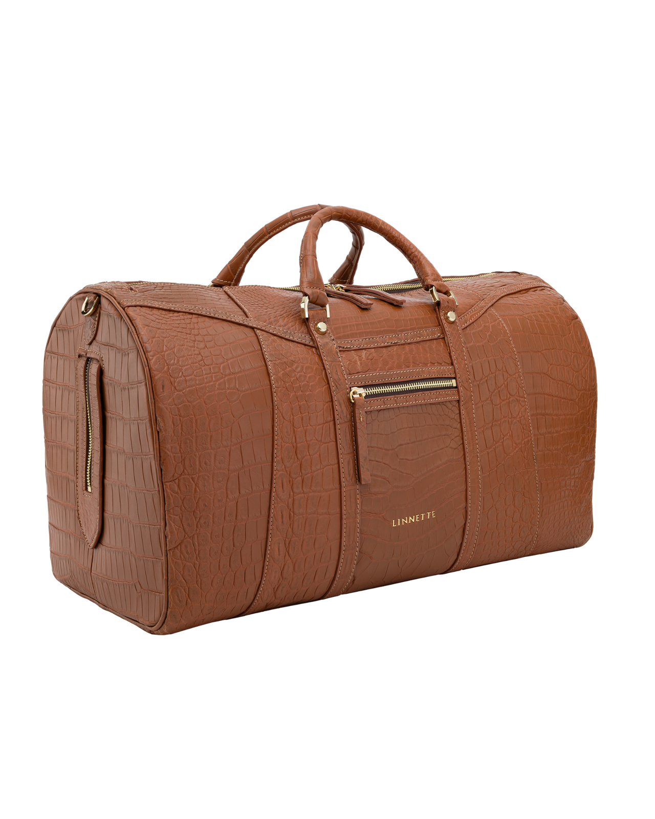 Emily Duffle Crocodile Brown