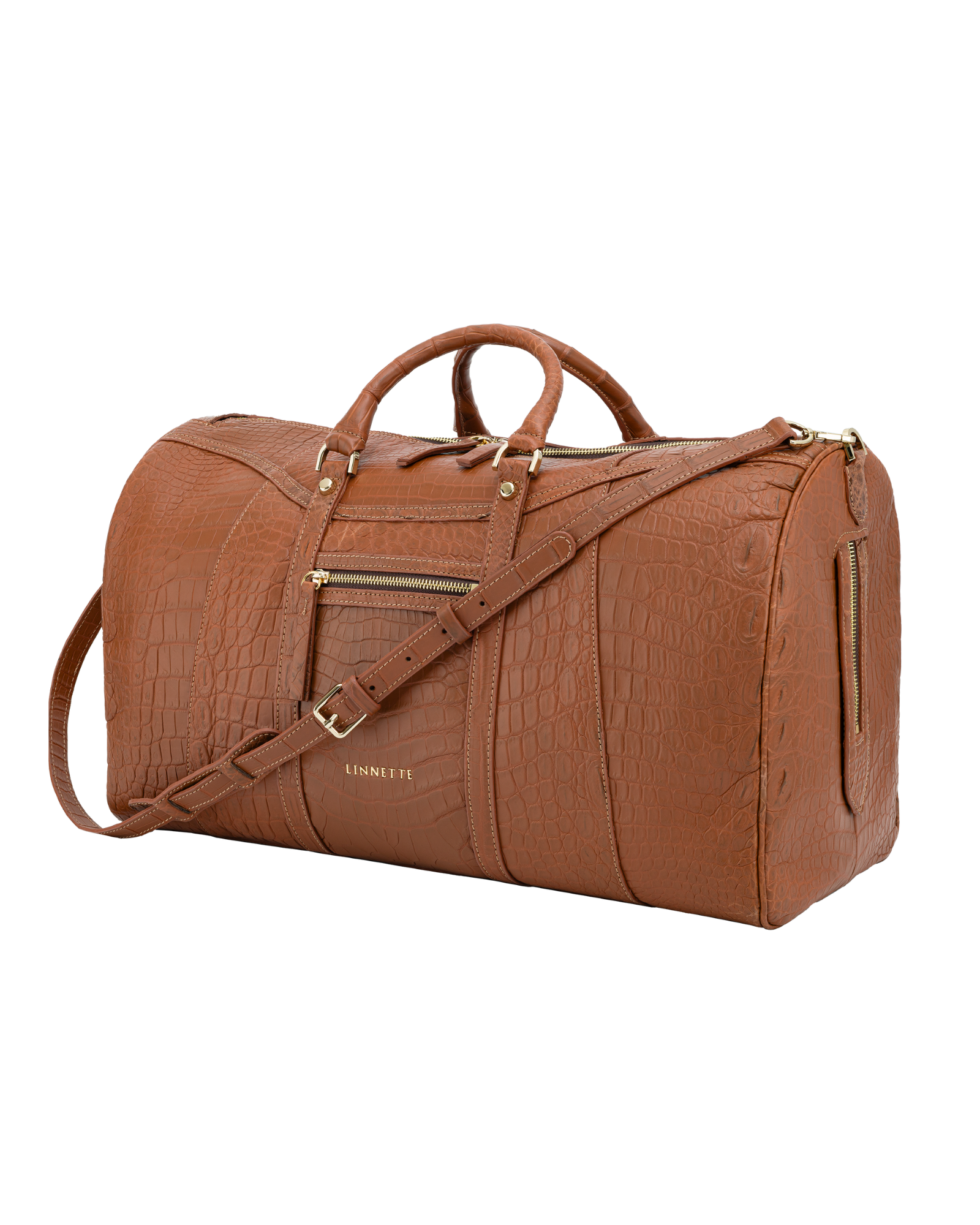 Emily Duffle Crocodile Brown