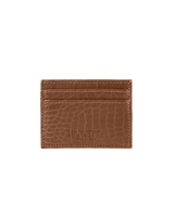 Crocodile Card Holder Brown