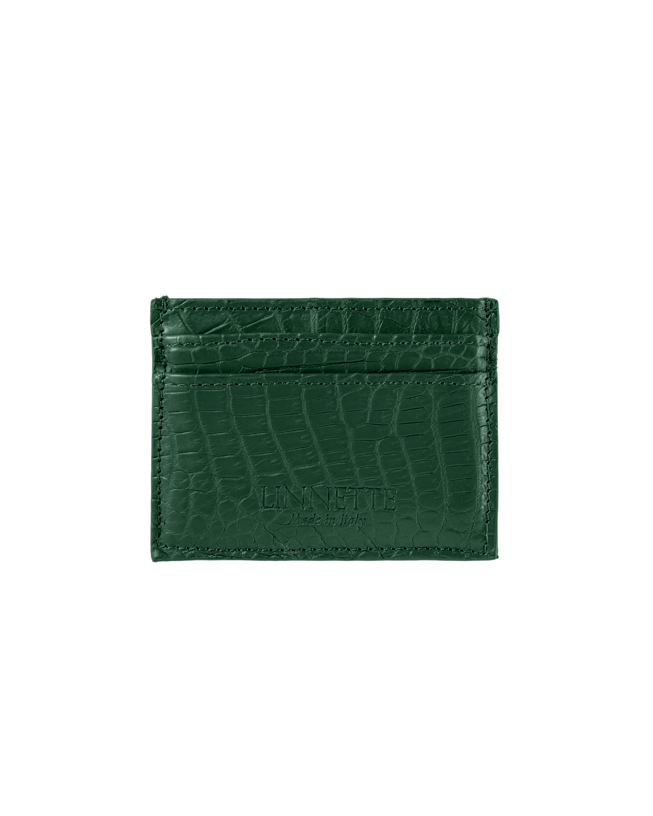 Crocodile Card Holder Forest Green