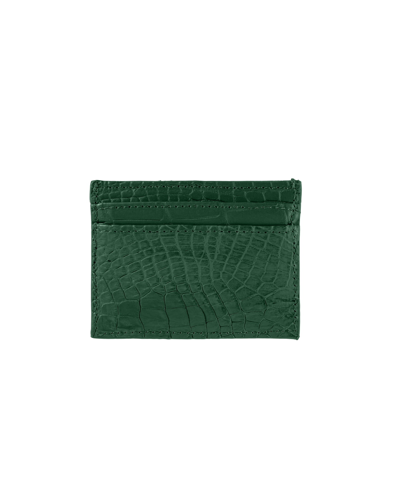 Crocodile Card Holder Forest Green