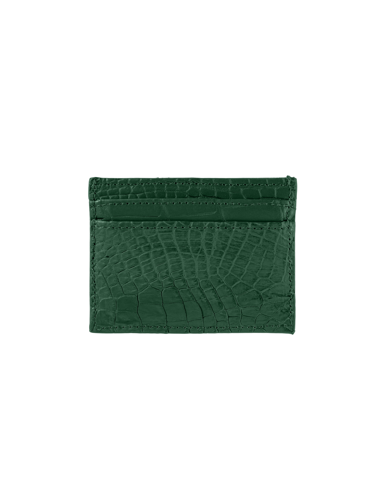 Crocodile Card Holder Forest Green