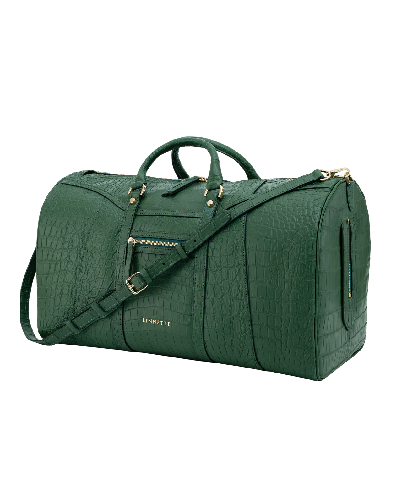 Emily Duffle Crocodile Forest Green