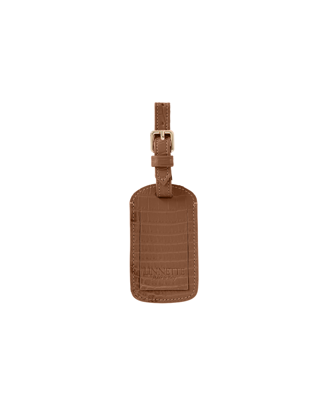 Crocodile Luggage Tag Brown