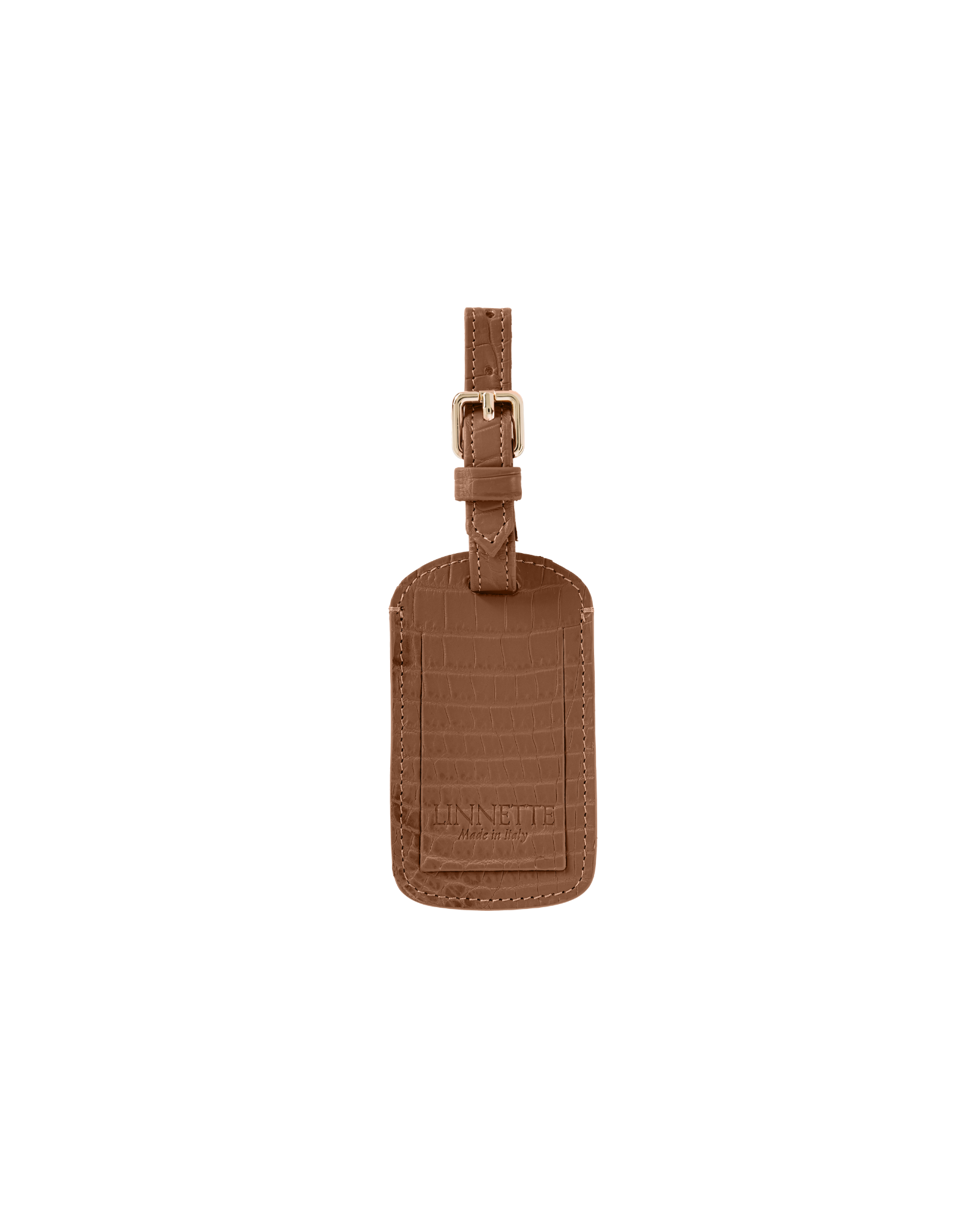 Crocodile Luggage Tag Brown – LINNETTE
