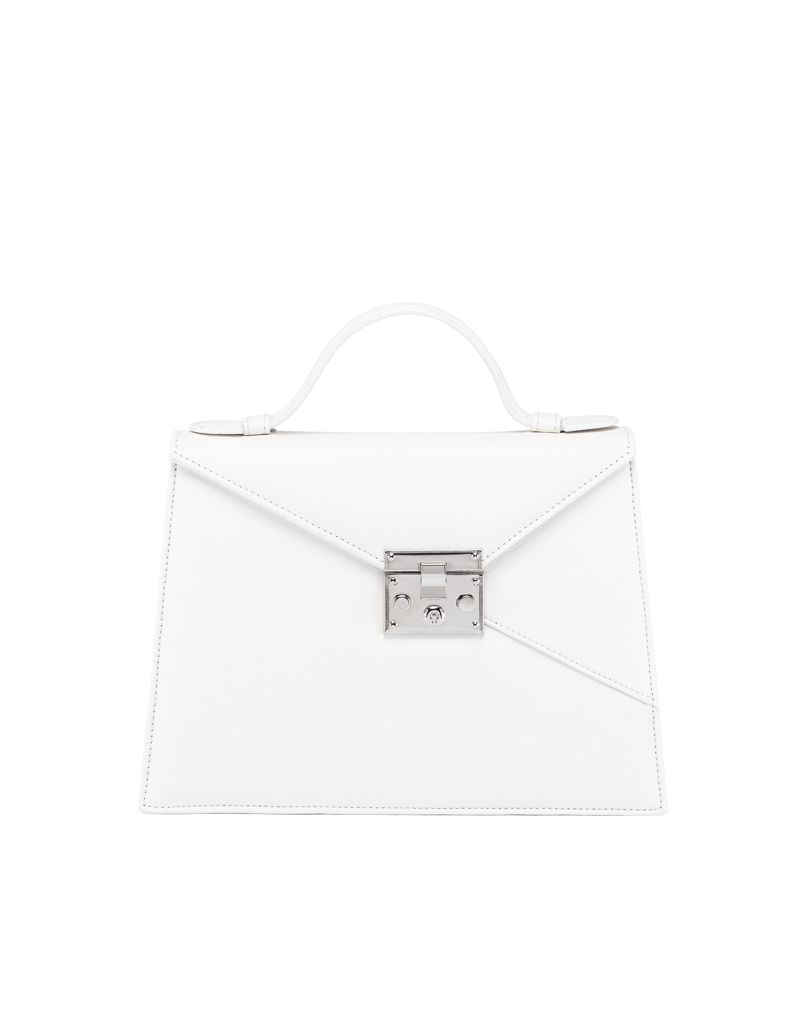 LOURDES 1974 White handbag front view