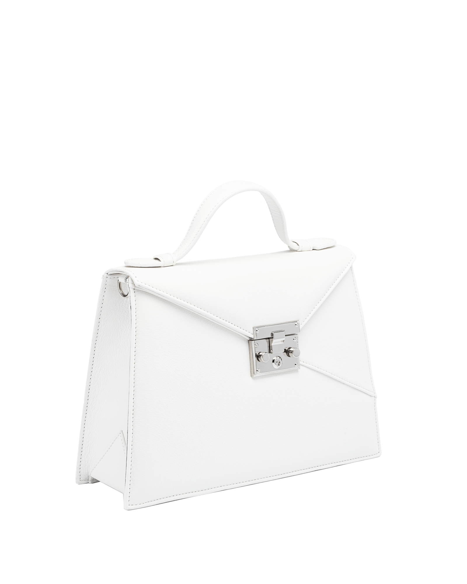 LOURDES 1974 White handbag side view