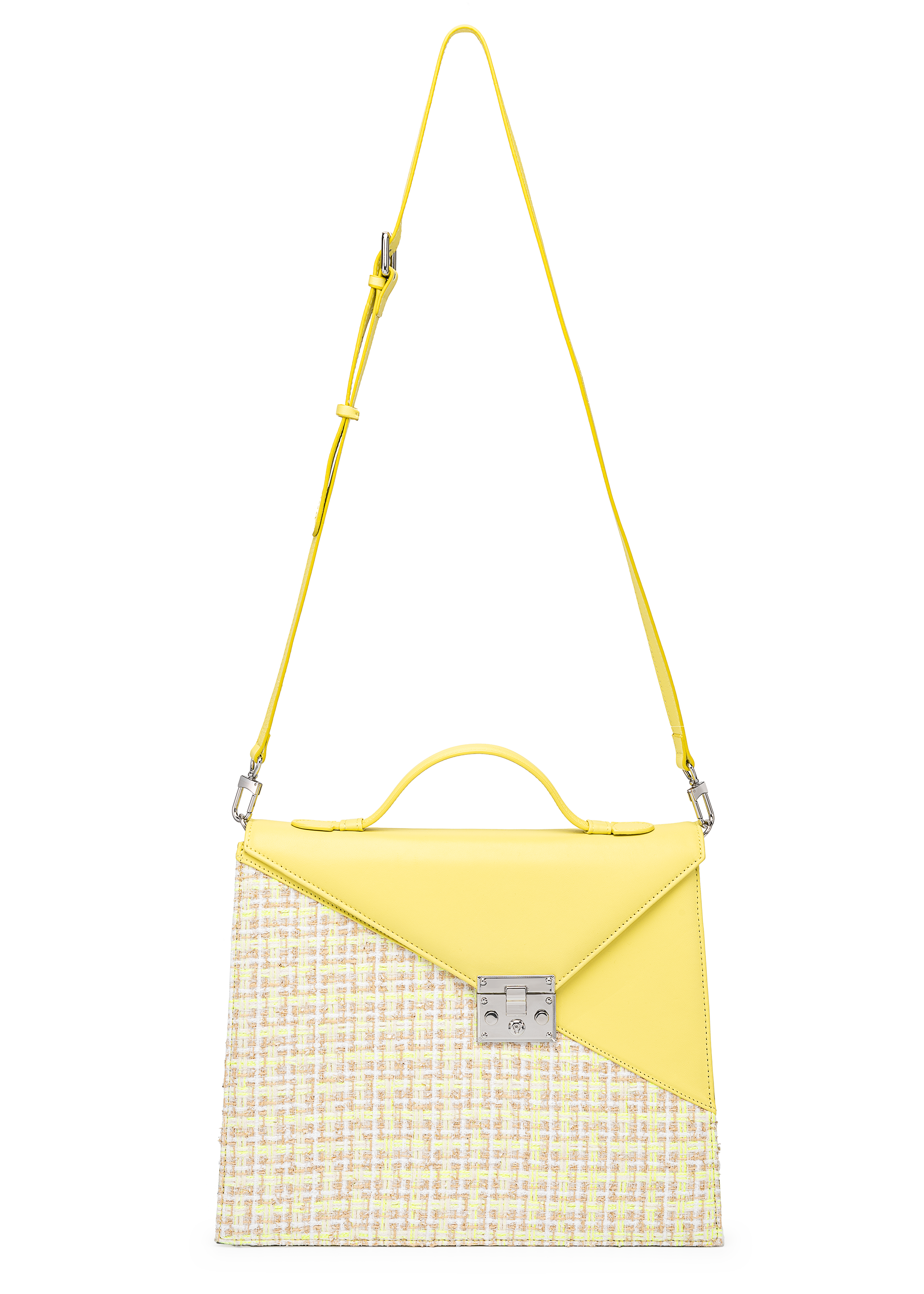 SILVIA 1960 Canary yellow handbag with strap