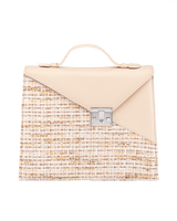 SILVIA 1960 Taupe handbag beige front view