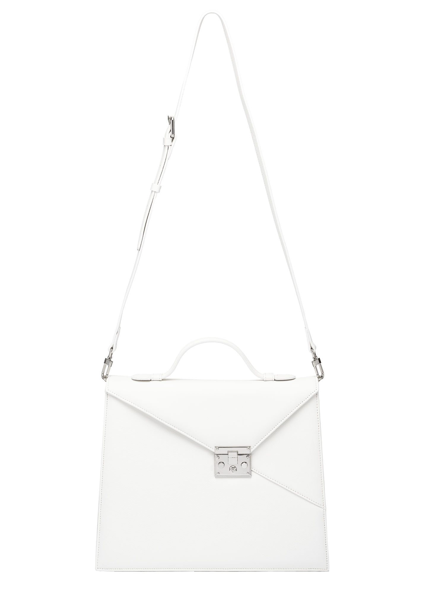 SILVIA 1974 White handbag with strap